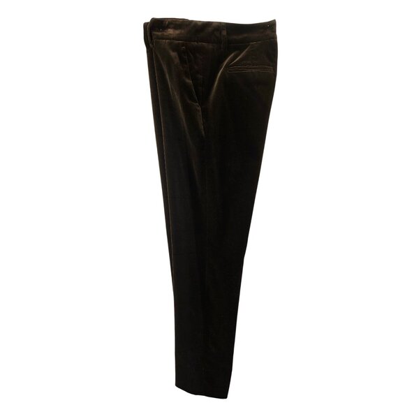 Etro Brown Velvet Pants IT 42 US 6 Low Rise 100% Cotton Italy Y2K Designer - Picture 1 of 9